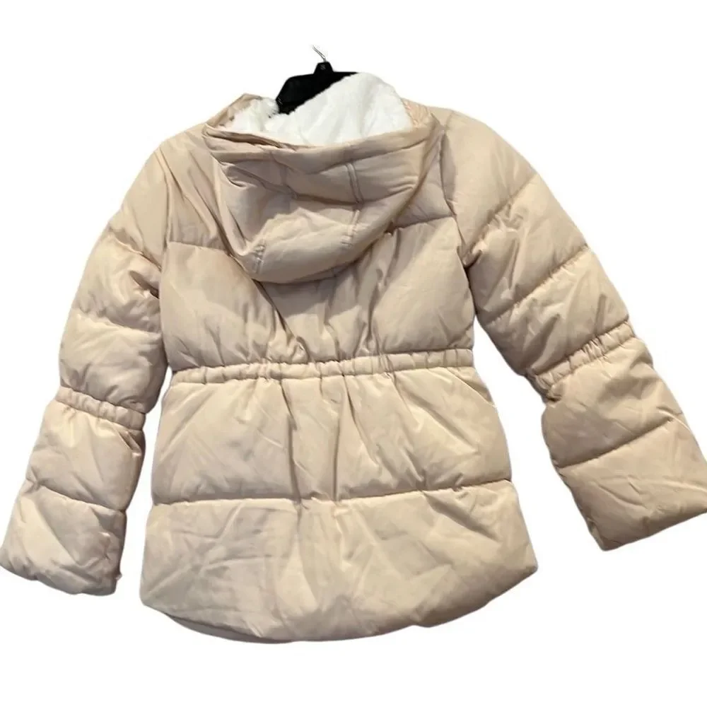 DKNY Girl’s Ivory Puff Coat Sz.10/12 M NWT Hooded